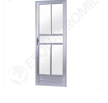 Porta 210x80 vidro fixo mini boreal