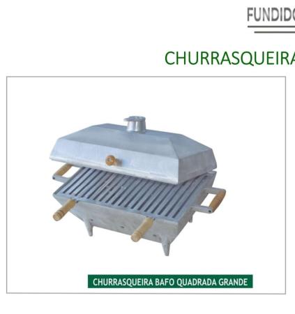 Churrasqueira alumínio bafo grande